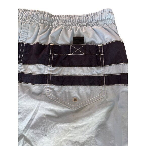 Polo‎ Sport Vintage 90's Ralph Lauren Board Swim Trunks Blue Stripe Size Medium - Picture 7 of 10